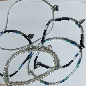 Beaded charm necklaces